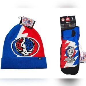 686 Grateful Dead Skull Steelie Knit Beanie & Primer Mitt Set